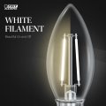 Feit Electric Bpctc40950cawfil 2 Soft White Torpedo-tip Exposed Filament Led Bulb Box Of Bulbs 5 5w 60w Equivalent E12 Base