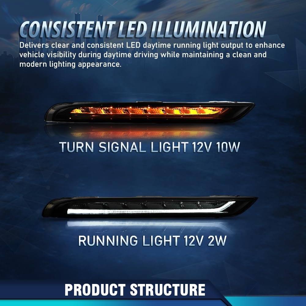 Front Right Led Daytime Run Light Fit Porsche Macan 2015-2018