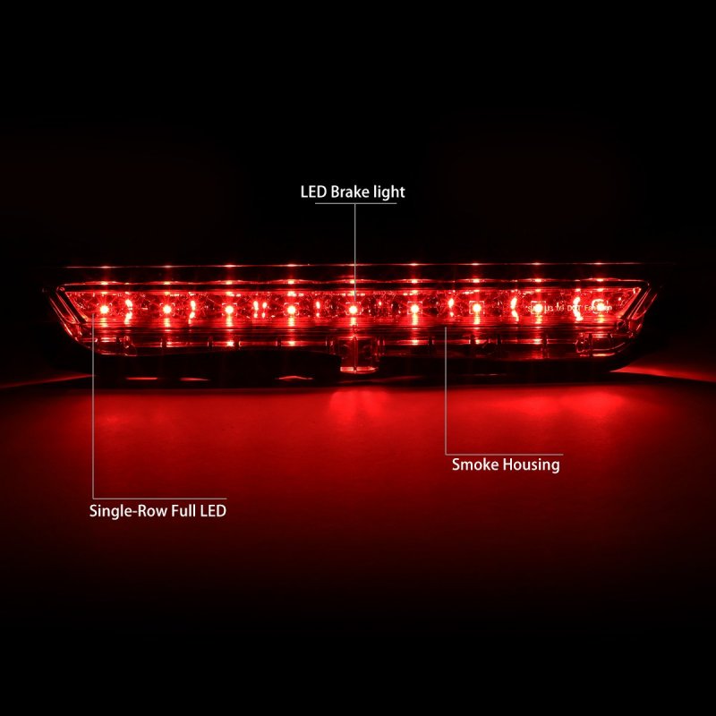 Smoked Lens Led Third Tail Brake Light For 2011 To 2016 Scion Tc 3bl-stc11-led-sm High Mount Stop Assembly Plug And Play Rear