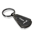 Lincoln Mkx Real Black Carbon Fiber Gunmetal Metal Teardrop Key Chain