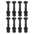 M10 X 70mm Carriage Bolt Kit 25 Set Round Head Square Neck Screws Bolts Includes Washers And Nuts Carbon Steel Black Oxide For 