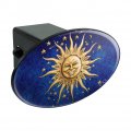 Celestial Suns Moon Shooting Stars Oval Tow Trailer Hitch Cover Plug Insert