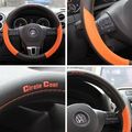 Circle Cool 58013 14 5 Diameter Black And Orange Pvc Leather Steering Wheel Cover Medium 