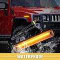A Absopro Led Side Marker Light 25952319 15114677 Front Rear Turn Signals Fender Sidemarker Lamps For Hummer H2 2003-2009 Clear
