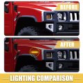 A Absopro Led Side Marker Light 25952319 15114677 Front Rear Turn Signals Fender Sidemarker Lamps For Hummer H2 2003-2009 Clear