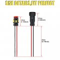 Hifrom 5 Kit Of 2 Pin Car Male Female Waterproof Electrical Connectors Plug Socket With 20cm Wire Awg Gauge Marine