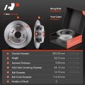 A-premium Rear Disc Brake Rotors And Ceramic Pads Kit Wheel Bearing Hub Assembly Compatible With Honda Element 2003-2011 2 4l