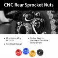 Autobahn88 Motorcycle Sprocket Nut Dress-up Kit Compatible With Honda Vtr1000f Super Hawk 1000 1998-2006 Black Set Of 5