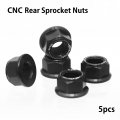 Autobahn88 Motorcycle Sprocket Nut Dress-up Kit Compatible With Honda Vtr1000f Super Hawk 1000 1998-2006 Black Set Of 5
