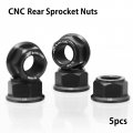 Autobahn88 Motorcycle Sprocket Nut Dress-up Kit Compatible With Honda Vtr1000f Super Hawk 1000 1998-2006 Black Set Of 5