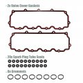 Uxcell 1 Set Engine Valve Cover Gaskets Seals No 3c3z6584ba 3c3z6584aa For Ford F-250 Super 2003-2007 Red Black