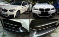 Pair Of Real Carbon Fiber M Sport Front Bumper Splitter Lip Kit Compatible For 2013-2021 Bmw F22 M235i M240i Coupe