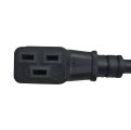 Iec C19 To C20 Extension Cord Ul Listed Right Angle Straight 3 Ft Heavy Duty 20 Amp 125 Volt Power Yellow With Black Connectors 