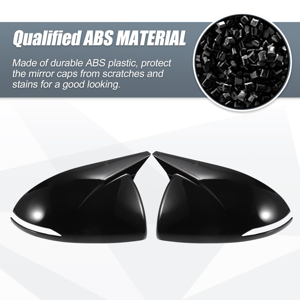 Rear View Side Mirror Cover Cap Overlay Gloss Black For Hyundai Sonata 2020 2021 2022 2023 Driver And Passenger Models With