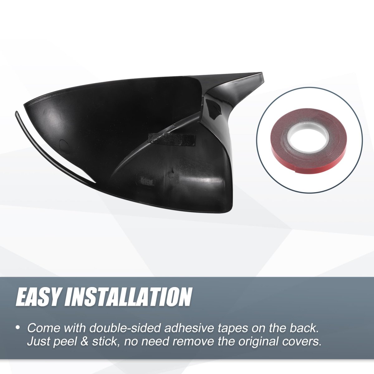 Rear View Side Mirror Cover Cap Overlay Gloss Black For Hyundai Sonata 2020 2021 2022 2023 Driver And Passenger Models With