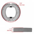 Caltric Rear Brake Shoes Compatible With Honda Cl350 Cl-350 Scrambler 350 1970-1973