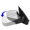 Auto Dynasty Right Passenger Side Chrome Power Heated W Puddle Light Rear View Mirror Compatible With Silverado Sierra 14-18