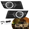 2pcs Bumper Fog Lights Assembly With Bulbs Switch And Harness Kit Replacement For 2010-2016 Srx 