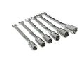 6 Pc Flex Socket Point Flexible Head And Open End Sae Wrench Set