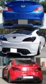 Cuztom Tuning Fits For 2013-2016 Hyundai Genesis Coupe Walkers Style Rear Bumper Lip Spoiler Diffuser Valance