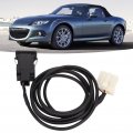 Qiilu Car Radio Aux In Cable Socket Audio Switch Stereo Wire Harness Replacement For Mazda 2 3 5 6 Mxa Rx8 Cxa 7