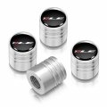 Ipick Image For Chevrolet Camaro 1le Logo In Black On Shining Silver Aluminum Cylinder-style Tire Valve Stem Caps