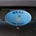 Seal The Deal Cool Funny Humor Oval Tow Trailer Hitch Cover Plug Insert