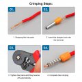 Insulated Ferrules Terminal 100pcs Pvc Round Tube Copper Crimp Connector For 8awg Wire E10-18