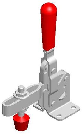 Vertical Hold Down Clamp 210-uss Stainless Steel U Bar Flange Base 600 Lbs Capacity Handle