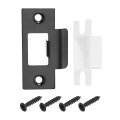2 Set Door Strike Plate 70mm X 40 3mm Stainless Steel Latch Deadbolt Replacement Lock For Frame Jamb Reinforcement Black 
