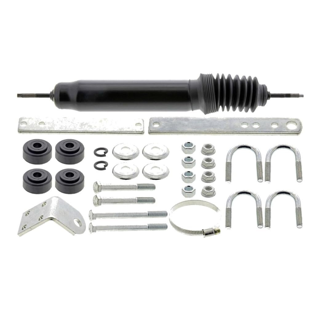 Steering Damper For 1992 To 1997 Ford F-350 Black Boot Included Alx-pau-me-ms40016-cla3 Front Replacement Part