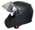 Vega Star Electric Snowmobile Full Face Helmet With Amber Dropdown Shield 52200-052 Matte Black Small 