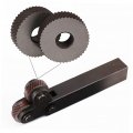 Doitool 4pcs Coarse Knurling Wheel Alloy Tool Twos Embossing Dual Wheel Knurled Set Steel Holder Hard Lathe For