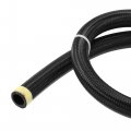 X Autohaux 8ft 12an Fuel Hose An12 Universal Car Braided Nylon Stainless Steel Cpe Oil Gas Line Black