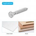 Uxcell Hex Head Lag Screws Bolts 10pcs 3 8 X 2-1 2 304 Stainless Steel Partial Thread Wood
