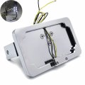 Xkh- Motorcycle Chrome Side Mounted Led License Plate Bracket Compatible With Suzuki Gsxr600 1300 750 Sv650 B00y5n3vtu