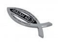 Christian Fish Isaiah 40 31 Verse Chrome Auto Emblem
