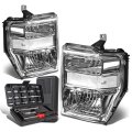 Chrome Housing Clear Corner Headlgiht Tool Kit For Ford F-250 F-350 F-450 F-550 Super Duty 08-10 