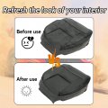 Hecasa Driver Side Seat Cover Synthetic Leather Compatible With 2004-2008 Ford F150 Lariat Xlt Fx4 Black Left Bottom