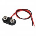 Uxcell 9 Volt Block Battery Clip Plastic T-type Cap Diy Connector Holder Cable Leads 15cm