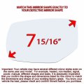 Driver Left Side Mirror Glass Assembly With Plastic Back Plate Heated Compatible Honda 2013-2016 Accord 2014-2017 Hybrid