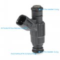 Uxcell 6pcs Flow Matched Fuel Injector Replacement 4 Holes Disc For Lincoln Ls 4door Sedan 3 0l 2000-2003