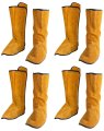 Fireproof Shoe Leg Covers For Welding Split Cowhide Leather Safety Boot Protectors And Guards Gaiters 4 Pairs Universal Size