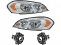 Headlight And Fog Light Kit 4 Piece For 2006-2013 Chevy Impala 