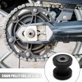 Uxcell 8mm Hole Chain Roller Pulley Slider Tensioner Wheel Guide Universal Black For Motorcycle Dirt Pit Bicycle Bike