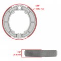 Caltric Rear Brake Shoes Compatible With Kawasaki El250 El 250 Eliminator 250 1987 1988 1989 1990 1991 1992 New