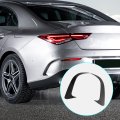 X Autohaux 1 Pair Car Rear Bumper Spoiler Air Vent Outlet Cover Trim Carbon Fiber Pattern For Mercedes-benz Cla250 Cla45 Cla200