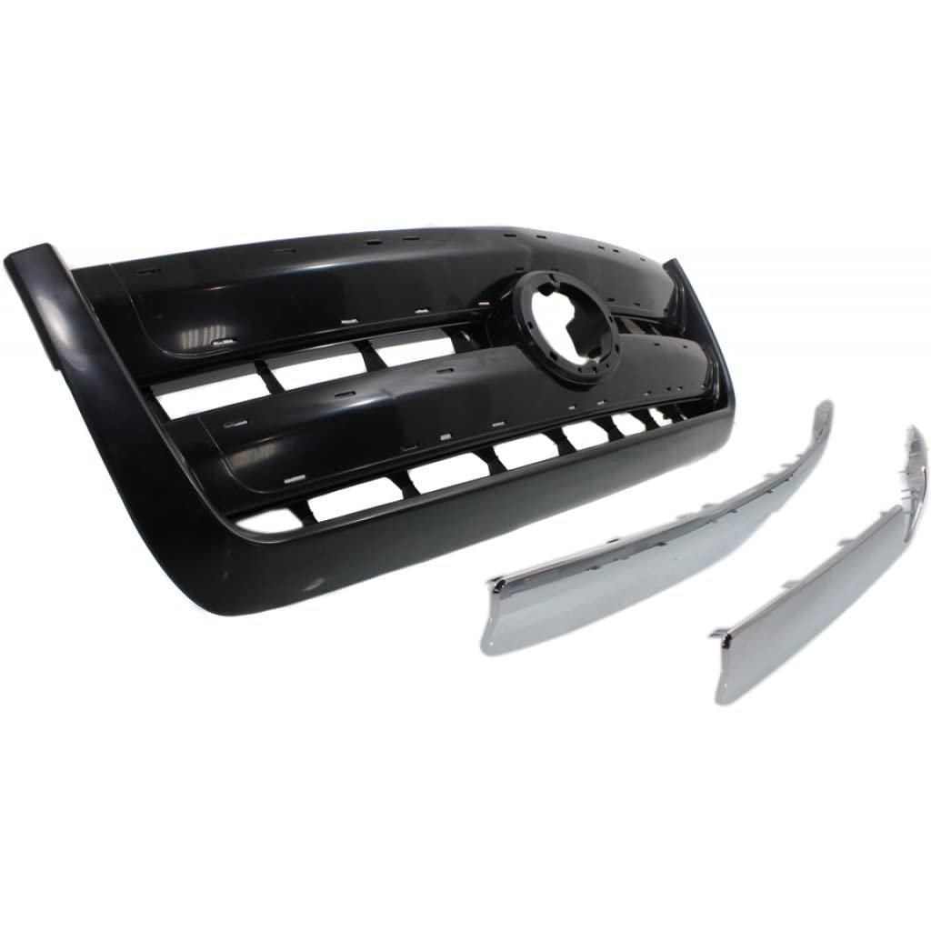 Toyota Tundra Grille Assembly 2003 2004 2005 2006 Black Plastic Shell And Insert With Chrome Molding Regular Access Cab Sr5