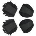 4 Pcs Black Cloth Seat Cover Front Driver And Passenger Side Bottom Top Lean Back Replacement For Silverado Avalanche Suburban 