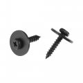 Uxcell 30 Pcs 4mm Black Metal Screw Body Bumper Hood Retainer Clips For Vehicle